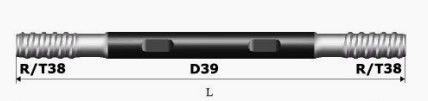 D39 Dia 39mm Hdd Rdzeń wiertniczy przedłużający Pręt 1220mm ISO9001
